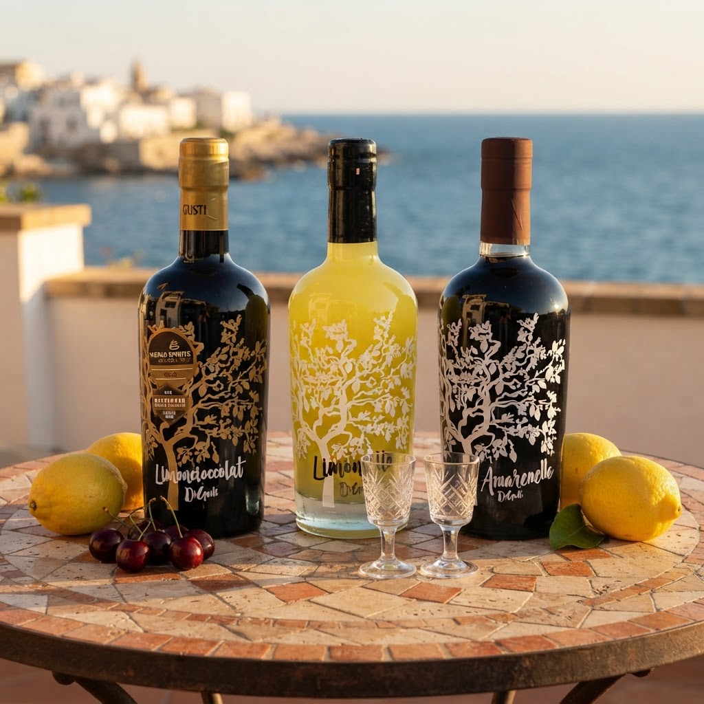 3 likeuren, Limoncello, Limoncioccolat & Amarenello - Afbeelding 2