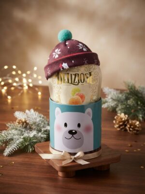 Kerstblikje met fruitsnoepjes - Poolbeer